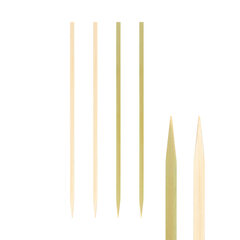 100x Fingerfood Spieße "Natur" aus Bambus 18cm