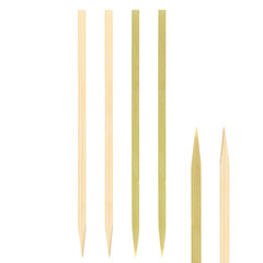 600x Fingerfood Spieße "Natur" aus Bambus 24cm