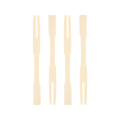 250x Fingerfood Gabeln "Cocktail" aus Bambus 9cm