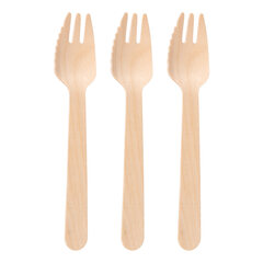 2500x Kuchengabeln mit Zacken aus Holz 13.5cm