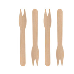 10000x Snackgabeln aus Holz 12cm