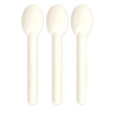 Löffel aus Bagasse, naturweiß, 15.5cm, 100Stk.