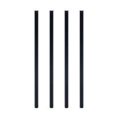 Trinkhalme aus Papier dick schwarz Ø8mm 21cm 