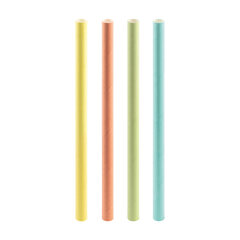 Trinkhalme aus Papier für Bubble Tea pastellbunt Ø12mm 21cm 