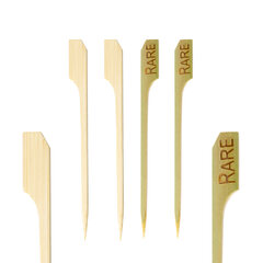 500x Steak Marker "RARE" aus Bambus 9cm