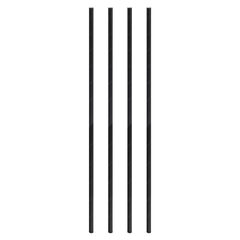 Trinkhalme aus Papier extra lang schwarz Ø8mm 39cm 