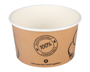 50x BIO Eisbecher aus Karton FSC zerfiziert 200ml Ø9cm