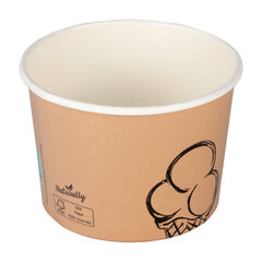 Preview: 50x BIO Eisbecher aus Karton FSC zerfiziert 250ml Ø9cm