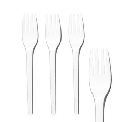 50x BIO Gabeln aus CPLA wiederverwendbar weiß 16.3cm