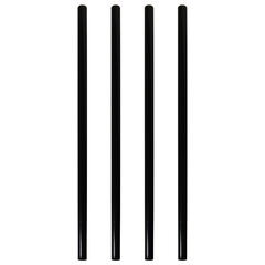 500x Trinkhalme Strohhalme Kunststoff PP Mehrweg schwarz 240 mm Ø 8mm