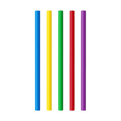 500x Trinkhalme Strohhalme Kunststoff PP Mehrweg bunt 240 mm Ø 8mm