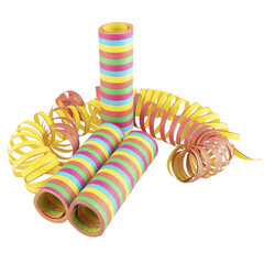 Preview: 2 Rollen Luftschlangen aus Papier bunt schwer entflammbar 4m