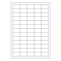 6500x Etiketten Labels selbstklebend weiß 38 x 21.2mm auf DIN A4