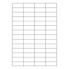 5600x Etiketten Labels selbstklebend weiß 52.5 x 21.2mm auf DIN A4