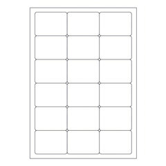 1800x Etiketten Labels selbstklebend weiß 63.5 x 46.6mm auf DIN A4