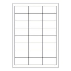 2400x Etiketten Labels selbstklebend weiß 64.6 x 33.8mm auf DIN A4