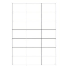 105000x Etiketten Labels selbstklebend weiß 70 x 42.3mm auf DIN A4