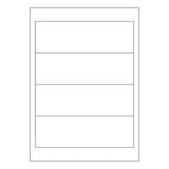 4000x Etiketten für Ordner Rückenschilder selbstklebend weiß 192 x 61mm