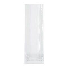 1000x Blockbodenbeutel OPP Siegelnaht transparent  60 + 40mm x 150mm 40my