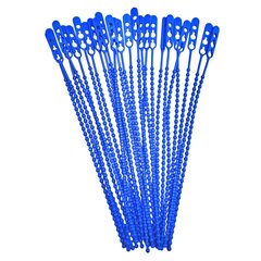 100x Schnellbinder Blitzbinder Länge 245mm wiederverschließbar blau