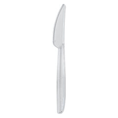 100x Messer Mehrweg spülmaschinengeeignet PS 18cm transparent 