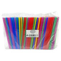 Preview: 750x Trinkhalme Strohhalme Kunststoff PP Mehrweg bunt gemischt 240 mm Ø 8mm