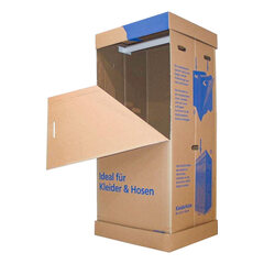 1x Kleiderkiste mit Stange für Umzug und Lagerung 1350x600x515mm
