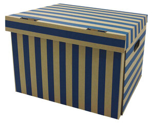 Preview: 10x Archivbox 400x320x290mm gestreift extrem stabil bis 250kg stapelbar