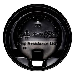 Preview: 1000x Domdeckel mit Verschlußklappe schwarz für Pappbecher COFFEE TO GO 90mm Ø