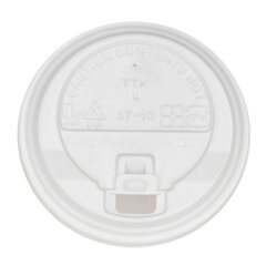1000x Domdeckel mit Verschlußklappe weiß für Pappbecher COFFEE TO GO 90mm Ø