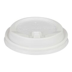 Preview: 1000x Domdeckel mit Verschlußklappe weiß für Pappbecher COFFEE TO GO 90mm Ø