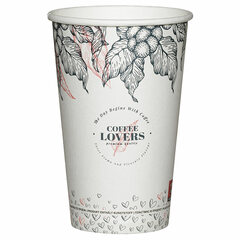 20000x Kaffeebecher CoffeeToGo Pappbecher COFFEE LOVERS 400ml 510ml Ø 90mm