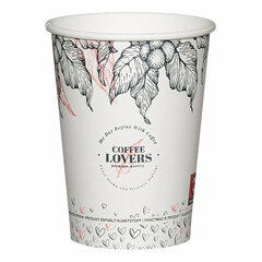50x Kaffeebecher CoffeeToGo Pappbecher Design COFFEE LOVERS 300ml 330ml