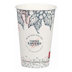 24000x Kaffeebecher CoffeeToGo Pappbecher Design COFFEE LOVERS 300ml schmal