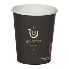 50x Kaffeebecher CoffeeToGo Pappbecher GOURMET BLACK Fresh Coffee 100ml