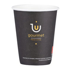 Preview: 50x Kaffeebecher CoffeeToGo Pappbecher GOURMET BLACK Fresh Coffee 200ml