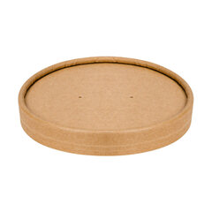 50x Deckel für Suppenbecher Kraftpapier rund Ø11,5cm