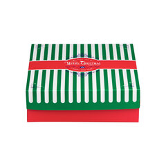 Preview: 750x Keksbox Gebäckkarton mit Alubeschichtung "Weihnachten" 250 x 250 x 80mm