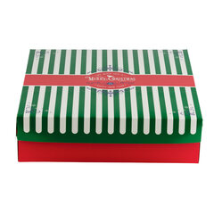 Preview: 84x Keksbox Gebäckkarton mit Alubeschichtung "Weihnachten" 350 x 350 x 100mm