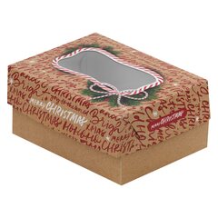 Keksbox Gebäckkarton mit PET Beschichtung & Sichtfenster "Weihnachten" 170x126x78mm 