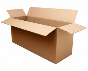 5x Faltkarton 1200x410x(300)-510mm (Außenmaß) mit variabler Höhe 2-wellig braun