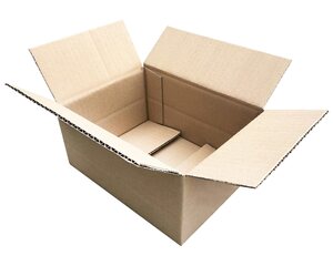 100x Faltkarton  220x160x(50)-100mm mit variabler Höhe 1-wellig Dickwelle braun