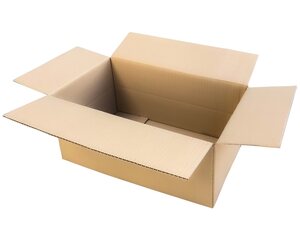 1x Faltkarton  450x250x(100)-200mm mit variabler Höhe 1-wellig Dickwelle braun