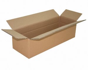 1x Faltkarton  460x160x(80)-115mm mit variabler Höhe 2-wellig braun