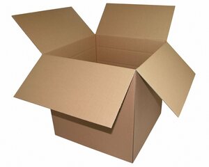 Faltkarton 500x500x(300)-500mm (Außenmaß) mit variabler Höhe 1-wellig Dickwelle