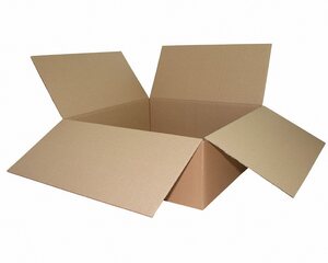 1x Faltkarton  500x500x180mm 1-wellig Dickwelle braun