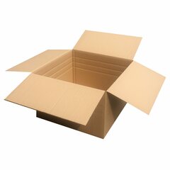 20x Faltkarton  550x550x(200)-350mm mit variabler Höhe 2-wellig braun