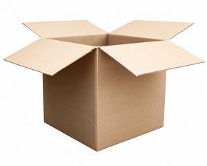 Faltkarton 600x600x(300)-600mm (Außenmaß) mit variabler Höhe 2-wellig für FBA braun