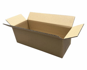 Faltkarton 600x200x(100)-200mm mit variabler Höhe 1-wellig Dickwelle braun