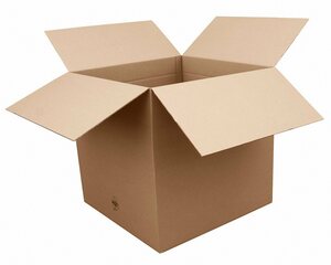 Faltkarton 600x600x(300)-600mm (Außenmaß) mit variabler Höhe 1-wellig Dickwelle